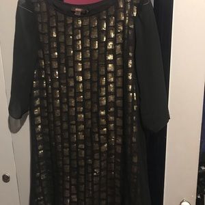 REISS Marina Sequin Dress El Black Size 6